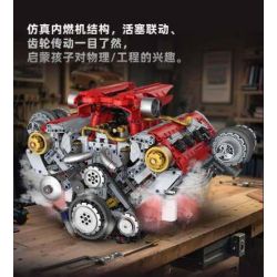 KAIXING K96204 96204 ĐỘNG CƠ SIÊU XE MÔ PHỎNG bộ đồ chơi xếp lắp ráp ghép mô hình Technic SUPERCAR V8 ENGINE Kỹ Thuật Công Nghệ Cao Mô Hình Phương Tiện 3201 khối