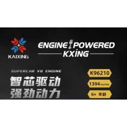 KAIXING K96210 96210 ĐỘNG CƠ SIÊU XE MÔ PHỎNG bộ đồ chơi xếp lắp ráp ghép mô hình Technic SUPERCAR V8 ENGINE Kỹ Thuật Công Nghệ Cao Mô Hình Phương Tiện 1394 khối