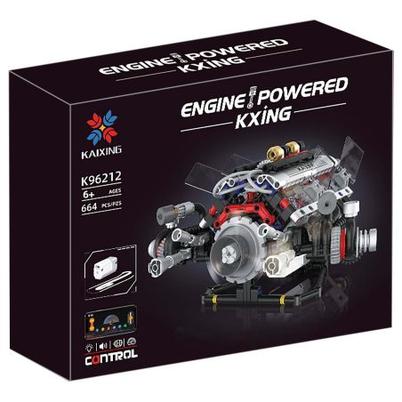 KAIXING K96212 96212 ĐỘNG CƠ SIÊU XE MÔ PHỎNG bộ đồ chơi xếp lắp ráp ghép mô hình Technic SUPERCAR V8 ENGINE Kỹ Thuật Công Nghệ Cao Mô Hình Phương Tiện 664 khối