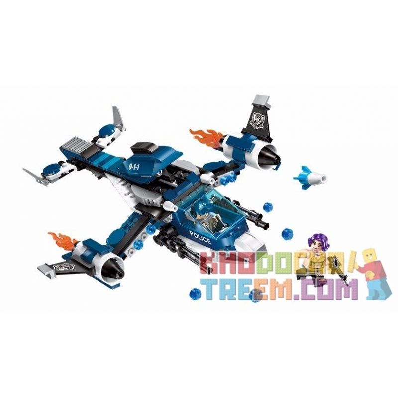 Enlighten 1911 Qman 1911 non  MÁY BAY CẢNH SÁT TIÊU DIỆT TỘI PHẠM bộ đồ chơi xếp lắp ráp ghép mô hình Police POLICE BATTLE FORCE THE SECRET MISSION 275 khối