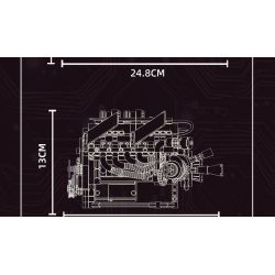 KAIXING K96212 96212 ĐỘNG CƠ SIÊU XE MÔ PHỎNG bộ đồ chơi xếp lắp ráp ghép mô hình Technic SUPERCAR V8 ENGINE Kỹ Thuật Công Nghệ Cao Mô Hình Phương Tiện 664 khối