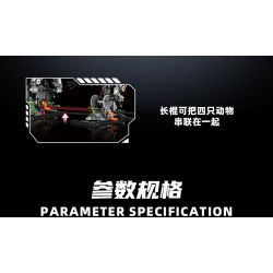 KAIYU KEEYEE WORLD K96221 96221 MÁY MÓC BIONIC TRICERATOPS bộ đồ chơi xếp lắp ráp ghép mô hình