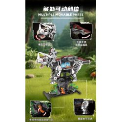 KAIYU KEEYEE WORLD K96221 96221 MÁY MÓC BIONIC TRICERATOPS bộ đồ chơi xếp lắp ráp ghép mô hình