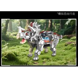 KAIYU KEEYEE WORLD K96221 96221 MÁY MÓC BIONIC TRICERATOPS bộ đồ chơi xếp lắp ráp ghép mô hình