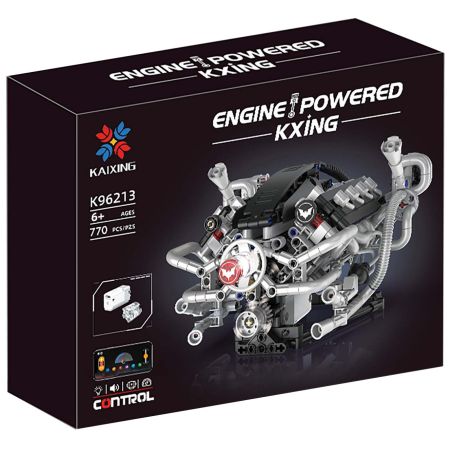 KAIYU KEEYEE WORLD K96213 96213 ĐỘNG CƠ SIÊU XE MÔ PHỎNG bộ đồ chơi xếp lắp ráp ghép mô hình Technic SUPERCAR V8 ENGINE Kỹ Thuật Công Nghệ Cao Mô Hình Phương Tiện 770 khối