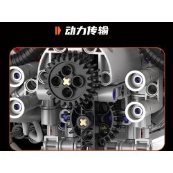 KAIYU KEEYEE WORLD K96213 96213 ĐỘNG CƠ SIÊU XE MÔ PHỎNG bộ đồ chơi xếp lắp ráp ghép mô hình Technic SUPERCAR V8 ENGINE Kỹ Thuật Công Nghệ Cao Mô Hình Phương Tiện 770 khối