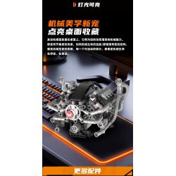 KAIYU KEEYEE WORLD K96213 96213 ĐỘNG CƠ SIÊU XE MÔ PHỎNG bộ đồ chơi xếp lắp ráp ghép mô hình Technic SUPERCAR V8 ENGINE Kỹ Thuật Công Nghệ Cao Mô Hình Phương Tiện 770 khối