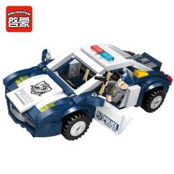 Enlighten 1910 Qman 1910 non  TẤN CÔNG XE CẢNH SÁT BẰNG ROCKET bộ đồ chơi xếp lắp ráp ghép mô hình Police POLICE BATTLE FORCE TRUE DETECTIVE 303 khối