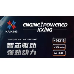 KAIYU KEEYEE WORLD K96213 96213 ĐỘNG CƠ SIÊU XE MÔ PHỎNG bộ đồ chơi xếp lắp ráp ghép mô hình Technic SUPERCAR V8 ENGINE Kỹ Thuật Công Nghệ Cao Mô Hình Phương Tiện 770 khối