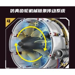 KAIYU KEEYEE WORLD K96208 96208 ĐỘNG CƠ bộ đồ chơi xếp lắp ráp ghép mô hình Technic Kỹ Thuật Công Nghệ Cao Mô Hình Phương Tiện 564 khối