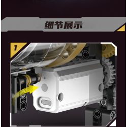 KAIYU KEEYEE WORLD K96208 96208 ĐỘNG CƠ bộ đồ chơi xếp lắp ráp ghép mô hình Technic Kỹ Thuật Công Nghệ Cao Mô Hình Phương Tiện 564 khối