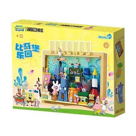 AREA-X AB0083 0083 SPONGEBOB BEACHBURG PARADISE TRANH BA CHIỀU bộ đồ chơi xếp lắp ráp ghép mô hình Movie & Game Phim Và Trò Chơi