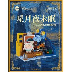 Zoin GT103 Awaken The Starry Night Xếp hình lắp ráp ghép mô hình Flyingdongdong Art Suy nghĩ: Ngủ trên mặt trăng