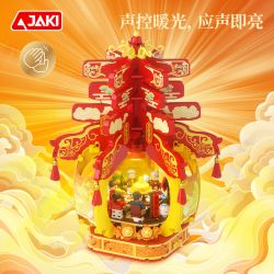 JAKI BK018 Xếp hình lắp ráp ghép mô hình Lanterns mùa xuân kỷ niệm năm mới