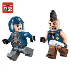 Enlighten 1908 Qman 1908 non  XE MÁY TUẦN TRA 4 BÁNH bộ đồ chơi xếp lắp ráp ghép mô hình Police POLICE BATTLE FORCE THE Cảnh Sát 139 khối