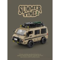 Pinbo PB8823 Summer Time 2 Xếp hình lắp ráp ghép mô hình Camper Delica L300 mùa hè