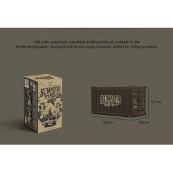 Pinbo PB8823 Summer Time 2 Xếp hình lắp ráp ghép mô hình Camper Delica L300 mùa hè