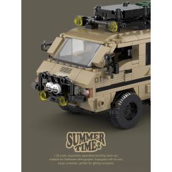 Pinbo PB8823 Summer Time 2 Xếp hình lắp ráp ghép mô hình Camper Delica L300 mùa hè