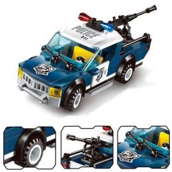 Enlighten 1907 Qman 1907 non  PHỤC KÍCH XE CẢNH SÁT BẰNG BOM BAY bộ đồ chơi xếp lắp ráp ghép mô hình Police POLICE BATTLE FORCE THE STRIKE 186 khối
