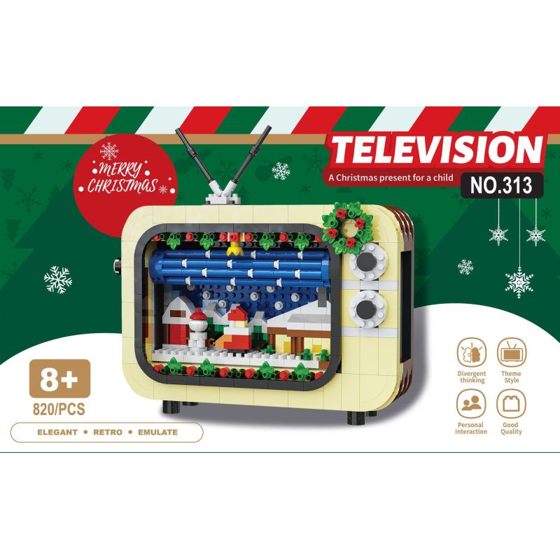 Co-creation 313 Television Xếp hình lắp ráp ghép mô hình Chó máy không người lái