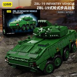 12GO 96008 ZBL-19 Infantry Vehicle Xếp hình lắp ráp ghép mô hình Xe chiến đấu bộ binh bánh lốp ZBL-19