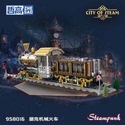 ZHEGAO 958016 Steampunk Xếp hình lắp ráp ghép mô hình Thành phố hơi nước: Tàu cơ khí Punk