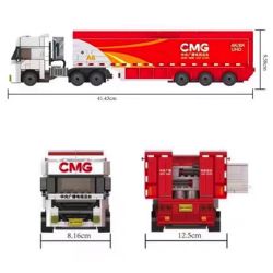 Zhongshi Yuanchuang KB7119 Xếp hình lắp ráp ghép mô hình Xe phát sóng độ phân giải cao tại trạm trụ sở