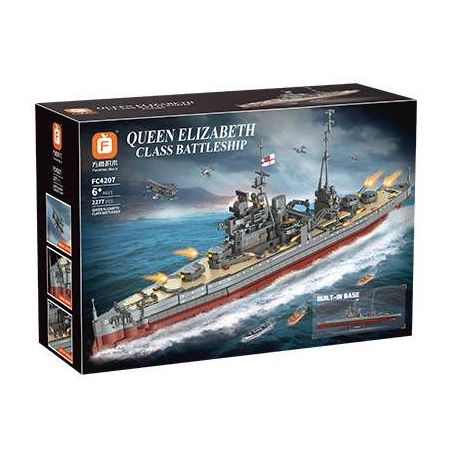 Forange FC4207 Queen Elizabeth Class Battleship Xếp hình lắp ráp ghép mô hình Battleship Elizabeth