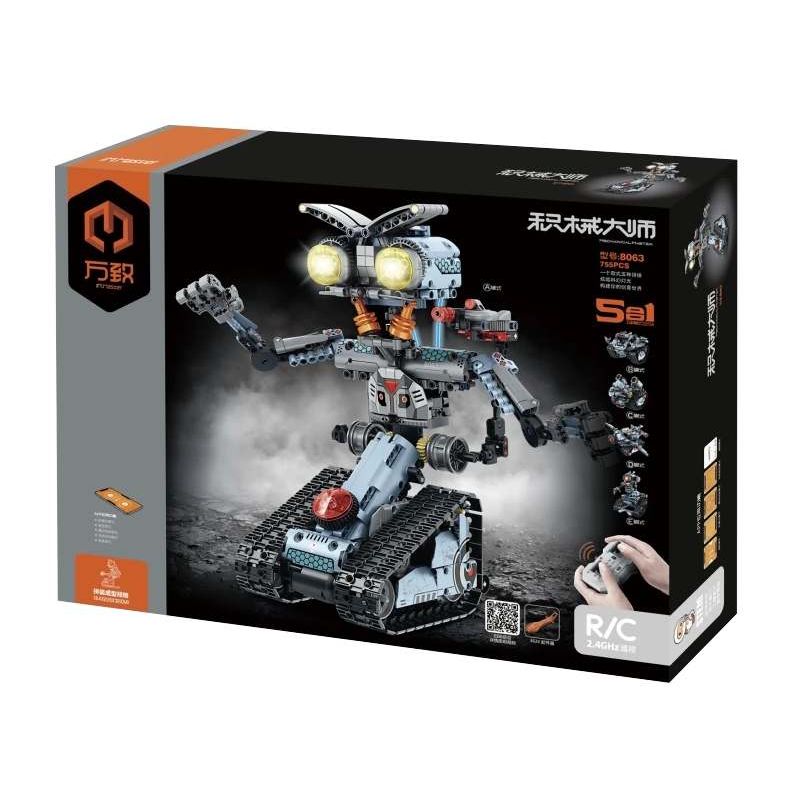 IM.Master QIHUI 8063 Xếp hình lắp ráp ghép mô hình Bậc thầy máy móc: Robot năm trong một
