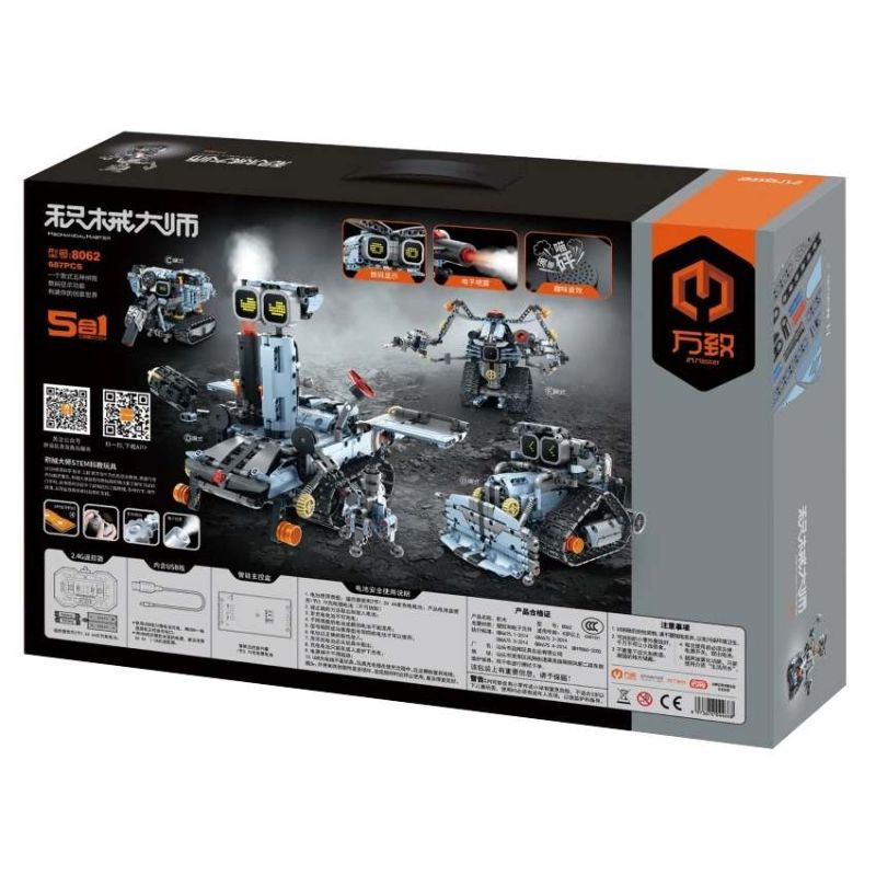 IM.Master QIHUI 8062 Xếp hình lắp ráp ghép mô hình Bậc thầy máy móc: robot pili