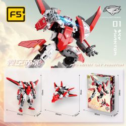 F5 F5-A0101 Sky Phantom Xếp hình lắp ráp ghép mô hình Biến đổi bầu trời đầy sao: Bóng đỏ của bầu trời, máy bay chiến đấu, biến đổi trực tiếp