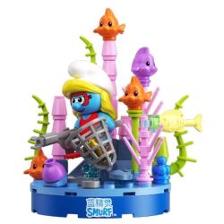 JAKI HK326 Xếp hình lắp ráp ghép mô hình Smurfs bảo vệ vẻ đẹp 7 Phong cách: Happy Consemble, Dancing With Butterfly, quan sát cây xanh, đi lang thang dưới biển, trục vớt hồ, bảo vệ san hô, bảo vệ vẻ đẹp