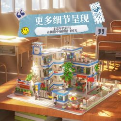 Wekki 516956 Xếp hình lắp ráp ghép mô hình Máy thời gian: Khuôn viên xanh trong thập niên 8090