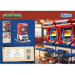 ZHEGAO 662052 Arcadehall Xếp hình lắp ráp ghép mô hình Máy arcade retro
