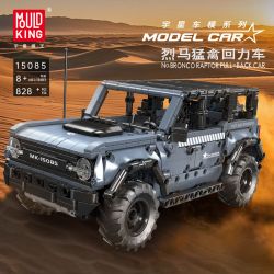 MouldKing 15085 Bronco Raptor Pull-Back Car Xếp hình lắp ráp ghép mô hình Một con ngựa dữ dội và một con raptor trở lại lốp xe