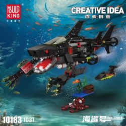 MouldKing 10183 Sea Shark Xếp hình lắp ráp ghép mô hình Cá mập biển sâu cá mập biển cá mập