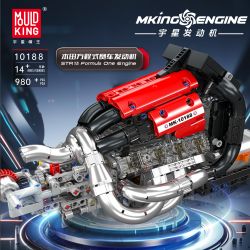 MouldKing 10188 STR 13 Formula One Engine Xếp hình lắp ráp ghép mô hình Động cơ đua công thức Honda