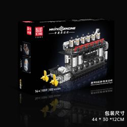 MouldKing 10209 Inline 6-Cylinder Aircraft Carrier Engine Xếp hình lắp ráp ghép mô hình Động cơ vận chuyển máy bay 6 xi-lanh nội tuyến