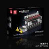 MouldKing 10209 Inline 6-Cylinder Aircraft Carrier Engine Xếp hình lắp ráp ghép mô hình Động cơ vận chuyển máy bay 6 xi-lanh nội tuyến