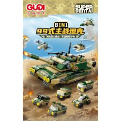 GUDI 40407 Xếp hình lắp ráp ghép mô hình Type 99 Buổi chiến đấu chính tám trong một