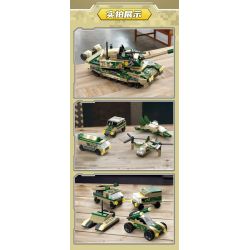 GUDI 40407 Xếp hình lắp ráp ghép mô hình Type 99 Buổi chiến đấu chính tám trong một