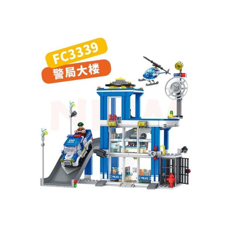 Forange FC3339 Xếp hình lắp ráp ghép mô hình Tòa nhà cảnh sát