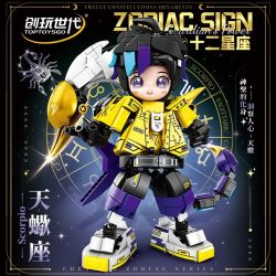 minGDi LEIBAO 8833 Zodiac Sign Xếp hình lắp ráp ghép mô hình Mười hai cung hoàng đạo của thế hệ người chơi sáng tạo: Bọ Cạp