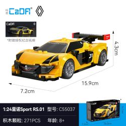 CaDA DoubleE C55037 Xếp hình lắp ráp ghép mô hình Renault Sport Rs.01 1:24