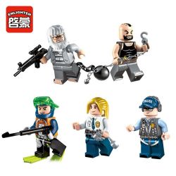 Enlighten 1916 Qman 1916 non  ĐỒN CẢNH SÁT ĐƯỜNG THỦY bộ đồ chơi xếp lắp ráp ghép mô hình Police POLICE BATTLE FORCE 565 khối