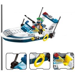 Enlighten 1916 Qman 1916 non  ĐỒN CẢNH SÁT ĐƯỜNG THỦY bộ đồ chơi xếp lắp ráp ghép mô hình Police POLICE BATTLE FORCE 565 khối