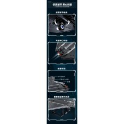 Sluban M38-B1587 J-50S Xếp hình lắp ráp ghép mô hình Khu vực chơi mô hình: Máy bay chiến đấu tàng hình thế hệ thứ sáu của J-50s 1:44