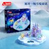 JAKI AK029 Xếp hình lắp ráp ghép mô hình Lâu đài băng và tuyết