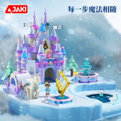 JAKI AK029 Xếp hình lắp ráp ghép mô hình Lâu đài băng và tuyết