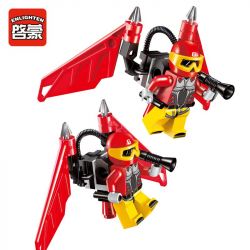 Enlighten 1915 Qman 1915 non  TẤN CÔNG TỘI PHẠM BAY BẰNG TÊN LỬA CÁ NHÂN bộ đồ chơi xếp lắp ráp ghép mô hình Police POLICE BATTLE FORCE Cảnh Sát 356 khối